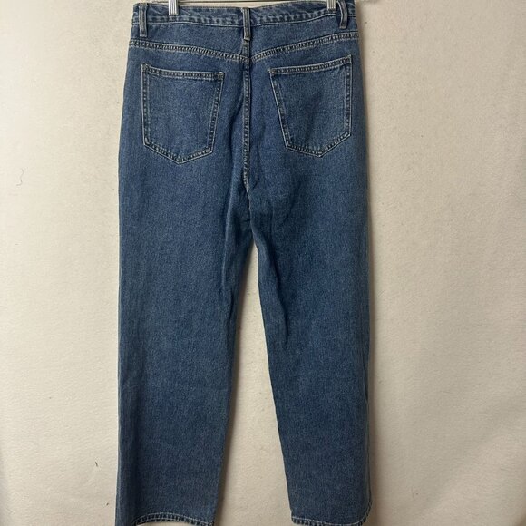 Cider Denim high Rise Straight Leg Jeans Size XL 32 x 30 US  10 distressed NEW - Picture 3 of 4
